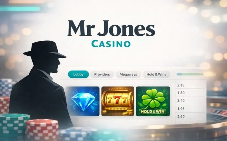 Mr Jones Casino home page hero banner