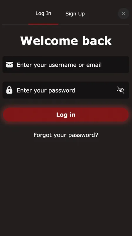 Mr Jones Casino login screen after account activation